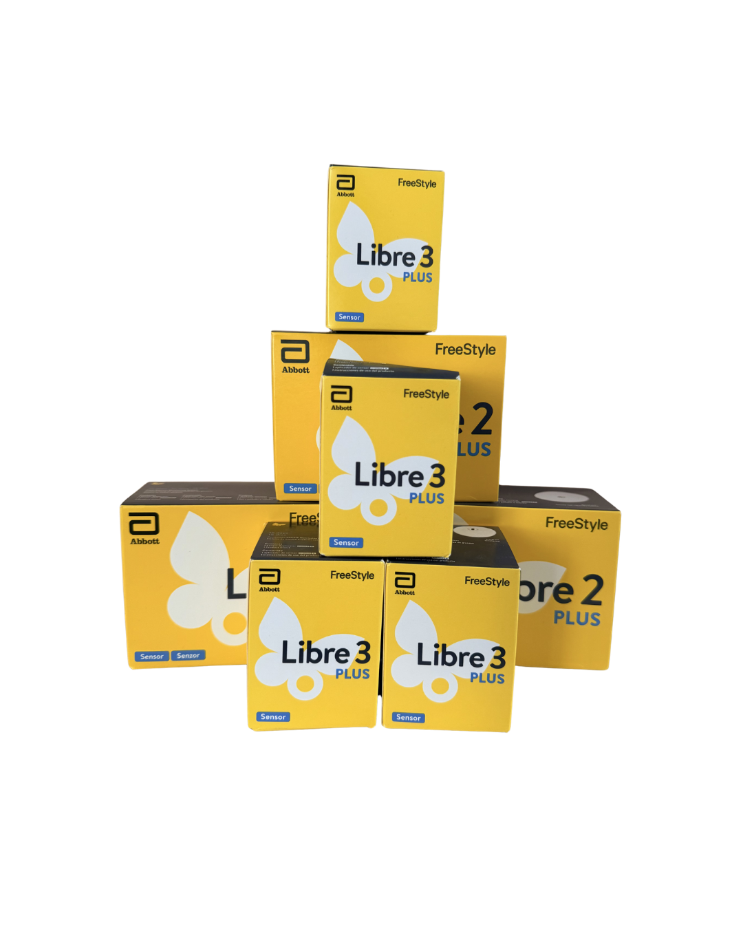 FreeStyle Libre 3 sensors packed for travel with type 1 diabetes as continuous glucose monitoring backup